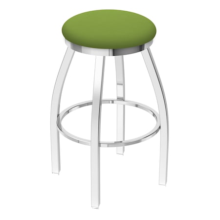 36 Swivel X-Tall Bar Stool,Chrome Finish,Canter Kiwi Green Seat